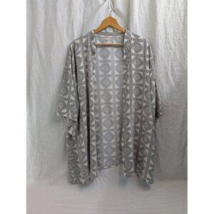 Summer Rose kimono style swim suit cover beach travel black & white geometric V3